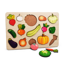 Развивающая доска "Овощи" 15 дет. пазл-рамка