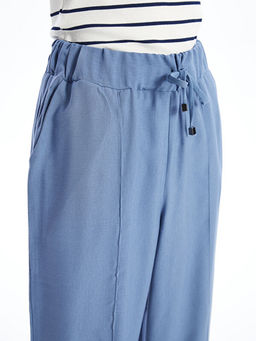 Beli Lastikli D?z Geni? Pa?a Kad?n Pantolon - Waikiki фото 3