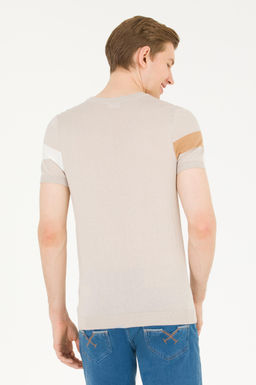 U. S. Polo Assn Мужской трикотажный свитер с круглым вырезом и камнями - U.s. polo assn фото 5