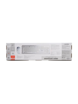 Комплект клавиатура и мышь Smartbuy 233616AG, беспроводной, USB, 1хAA/2хААА, серебр-белый
