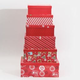 Набор подарочных коробок 6 в 1 Почта, 20?12.5?7.5 ? 32.5?20?12.5 см, Новый год