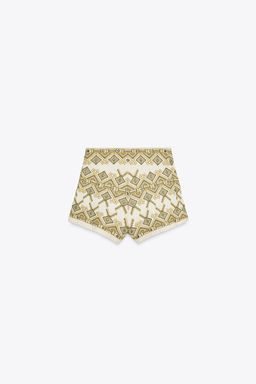 EMBROIDERED MIRROR BERMUDA SHORTS - Zara фото 15