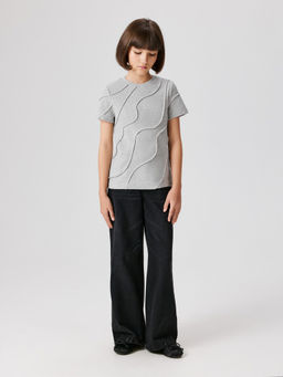 ACOOLA / Блузка детская для девочек Dardania серый меланж