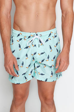 TRENDYOL MAN Mavi Bask?l? Standart Boy Deniz Sortu TMNSS20DS0014 - Trendyolmilla фото 4