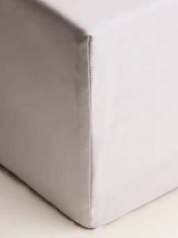 Простыня на резинке 2-спальная SL Home Tencel, 180×200+30 см, светло-серая, тенсель