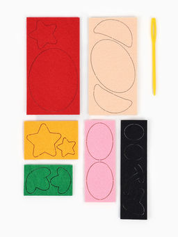 Вышивка по фетру "Медвежонок", 20,5*20,5 см, цвет желтый