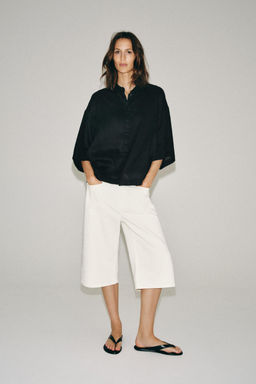 CAMISA FLUIDA OVERSIZE ZW COLLECTION / Negro