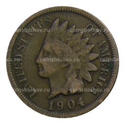 1 цент 1904 года США