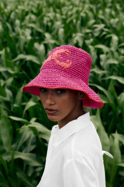 LOBSTER WOVEN BUCKET HAT - Zara фото 3