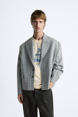 OVERSIZE FIT CHECK BLAZER - Zara фото 10