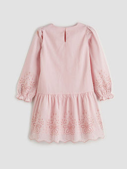 Bisiklet Yaka Nak??l? K?z ?ocuk Elbise