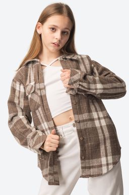 Теплая удлиненная рубашка для девочки Happy Fox фото 5