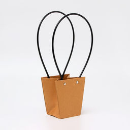 Цена за 10 шт. Сумка для цветов крафт влагостойкая, 12×12 - 8×8 - 12.5 см