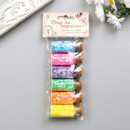 Глиттер в баночке «Ромбики неон», 6 г набор 6 шт., 17.5×8 см