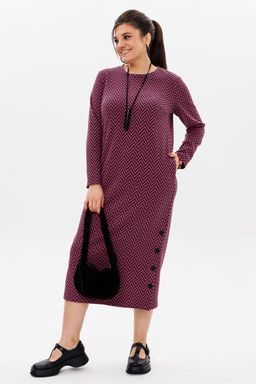 Платье ANELLI 1498/1 кармин  фото 7