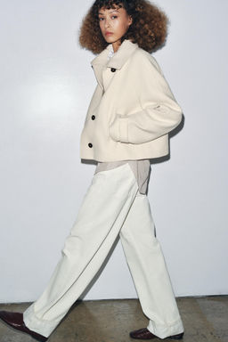 ZW COLLECTION SHORT WOOL COAT - Zara фото 4