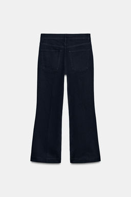 JEANS ZW COLLECTION CROPPED FLARE TIRO MEDIO / Marino - Zara фото 6