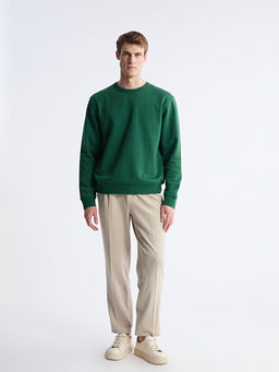 Bisiklet Yaka Erkek Kal?n Sweatshirt