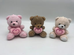 Мягкая игрушка брелок Мишка с сердечком 12 см в ассортименте