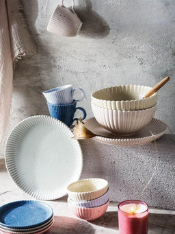 Тарелки Доляна Коралл, d=25.9 см, набор 2 шт., фарфор, бежевые