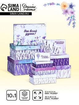 Набор коробок 10 в 1 «В твой праздник», 30×20×13 - 12×6.5×4 см