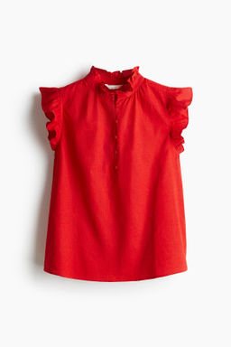 Blusa en mezcla de lino