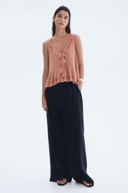 Top de tirantes con volantes decorativos - H&m фото 3