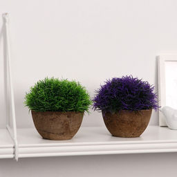 Искусственный цветок в горшке Травка, 13?11 см, МИКС