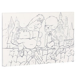 Картина по номерам для детей «Малыш и Карлсон», 20×30 см