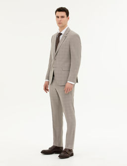 A__k Kahverengi Slim Fit Tak_m Elbise