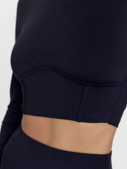 Джемпер женский для занятий спортом черный