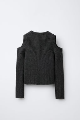 KNIT JUMPER WITH EMBROIDERED STAR CUT-OUT - Zara фото 2