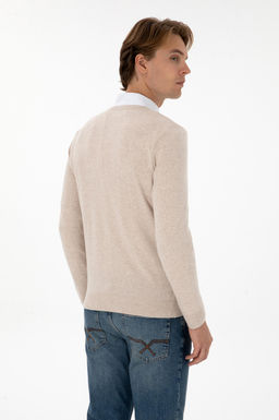 Erkek Slim Fit V Yaka Ta_ Melanj Basic Kazak - U.s. polo assn фото 5