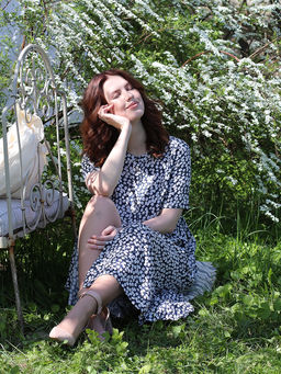 Белорусское платье-рубашка из хлопка летнее - Almond фото 23