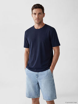 Regular Fit Basic Erkek Dry Touch Ti??rt
