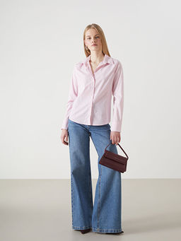 ?izgili Poplin Kad?n G?mlek