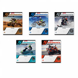 Цена за 200 шт. Тетрадь школьная ученическая ErichKrause 5 Elements, 18 листов, линейка (в плёнке по 10 шт.) фото 2