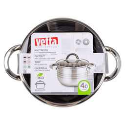Кастрюля VETTA Фултон 22*12,5 см 4,0 л со стекл. кр. арт. 822-114