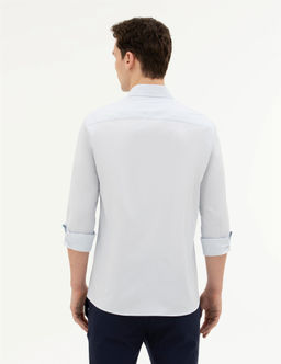 A__k Mavi Slim Fit Uzun Kollu G_mlek - Pierre cardin фото 5