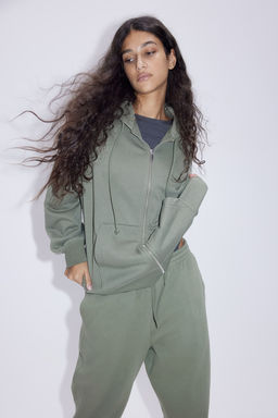 Chaqueta sudadera oversize con capucha