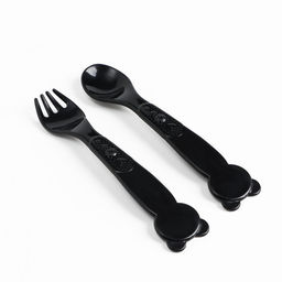 Тарелка M&B «Люблю есть», на присоске 250 мл, в наборе вилка, ложка