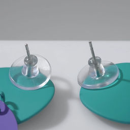 Серьги металл Леди круги, дуо, цвет розово-мятный - Queen fair фото 2