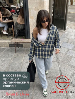Рубашка женская в клетку - Fiona фото 6