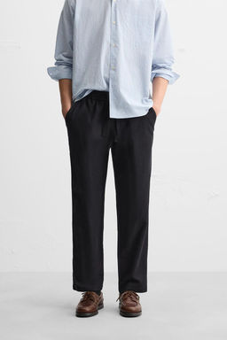 RELAXED FIT JOGGER WAIST TROUSERS - Zara фото 15