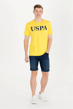 U. S. Polo Assn Мужская темно-желтая базовая футболка с круглым вырезом - U.s. polo assn фото 10