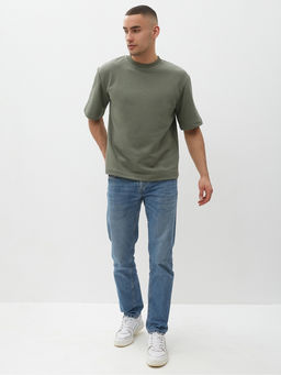 Футболка мужская MINAKU: Basic line MAN, размер 52, хаки