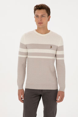 Erkek Slim Fit Bisiklet Yaka Ta_ Kazak - U.s. polo assn фото 3