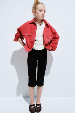 PANTAL?N CAPRI ABERTURAS / Negro