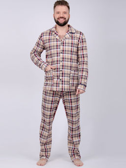 Пижама "Премиум" бежевая, трикотаж