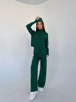 K13194 Костюм тройка: джемпер, брюки, шапка ТМ_ЗЕЛЕНЫЙ